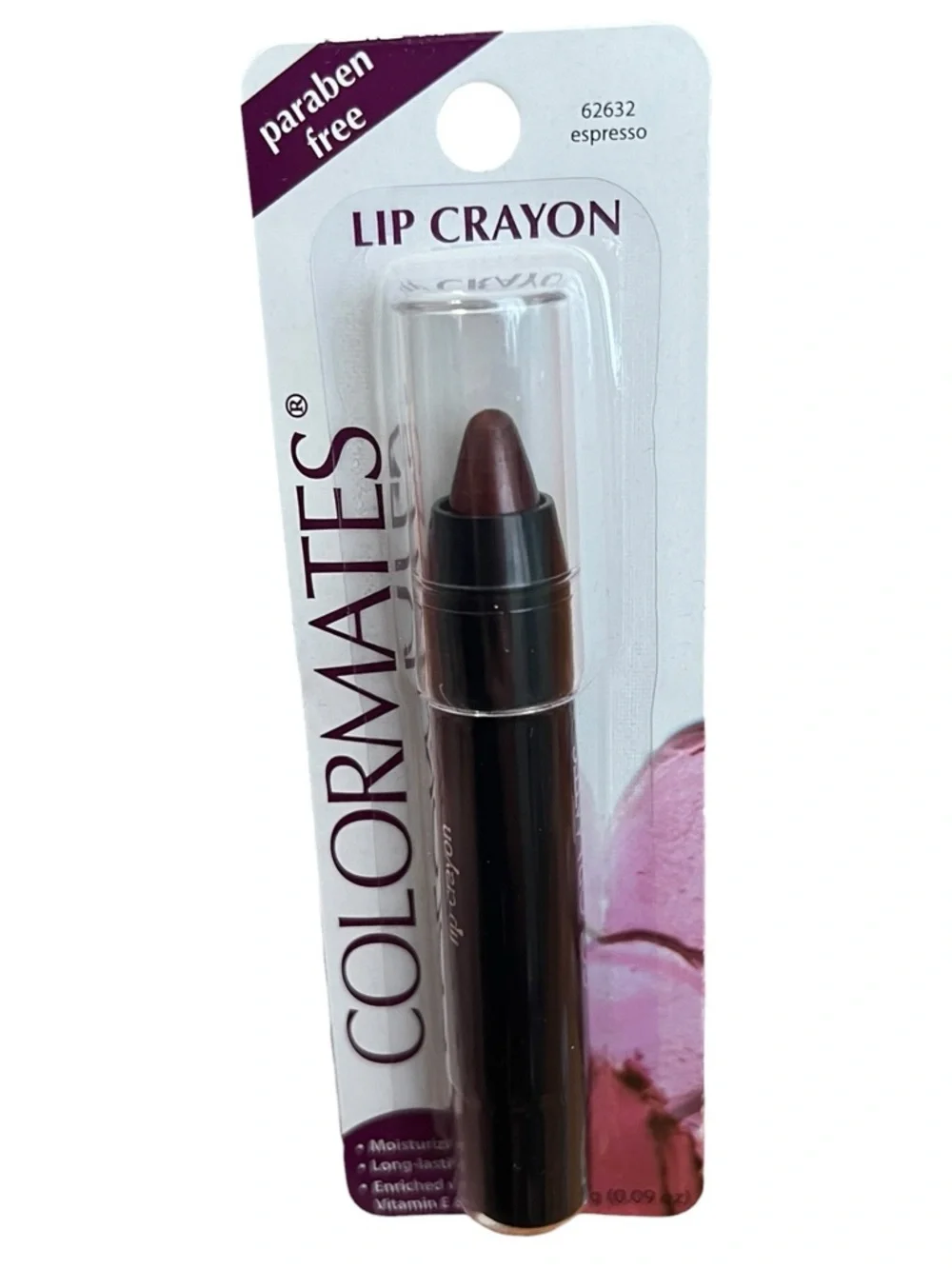 Colormates Lip Crayon Espresso 62632 Dark Brown Moisturizing Lipstick NIP